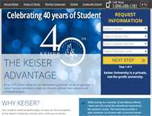 Tablet Screenshot of keiser-education.com